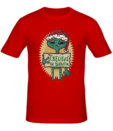 Мужская футболка I believe in Santa