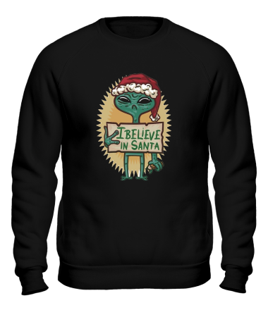 Толстовка без капюшона I believe in Santa