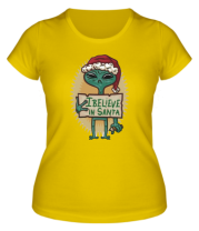 Женская футболка I believe in Santa фото
