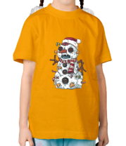 Детская футболка зомби снеговик фото