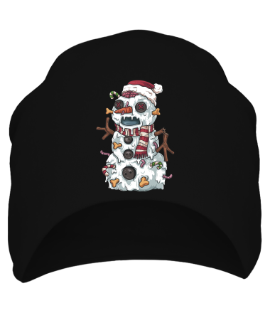 Шапка зомби снеговик