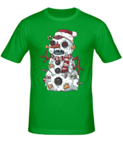 Мужская футболка зомби снеговик фото