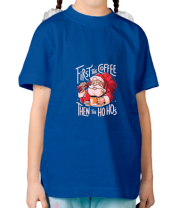 Детская футболка first the coffee then the hohoho фото