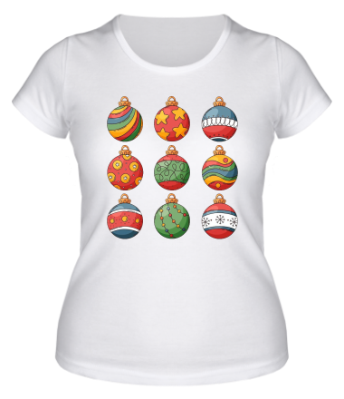 Женская футболка christmas ball