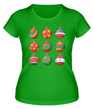 Женская футболка christmas ball