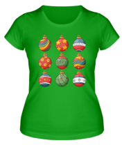 Женская футболка christmas ball фото