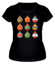 Женская футболка christmas ball фото