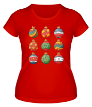 Женская футболка christmas ball фото