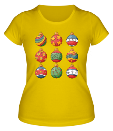 Женская футболка christmas ball