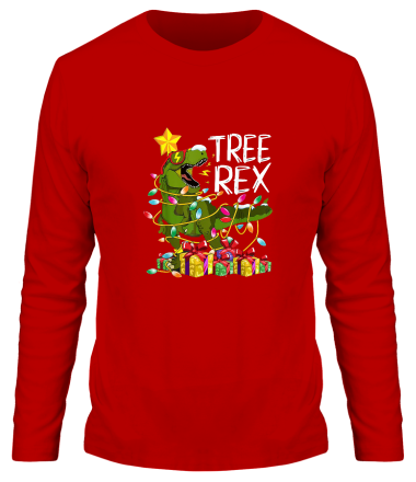 Мужская футболка длинный рукав тираннозавр рекс