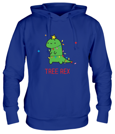 Толстовка худи новогодний ти рекс