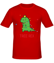 Мужская футболка новогодний ти рекс фото