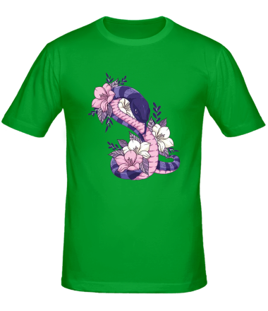 Мужская футболка змейка