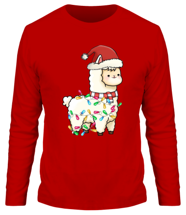 Мужская футболка длинный рукав лама