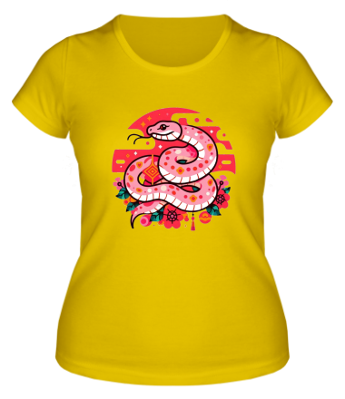 Женская футболка год змеи 