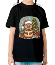 Детская футболка бобр новый год фото