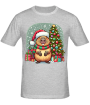 Мужская футболка бобр новый год фото