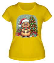 Женская футболка бобр новый год фото