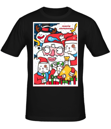 Мужская футболка merry christmas