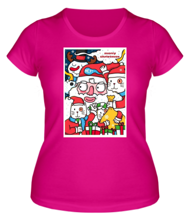 Женская футболка merry christmas