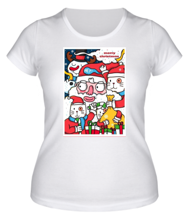 Женская футболка merry christmas