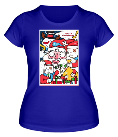 Женская футболка merry christmas