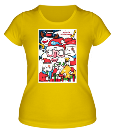 Женская футболка merry christmas
