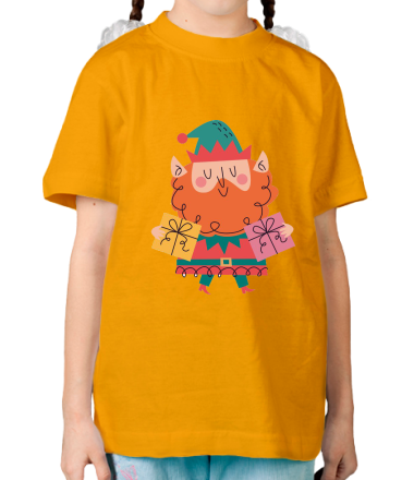 Детская футболка помощник санты