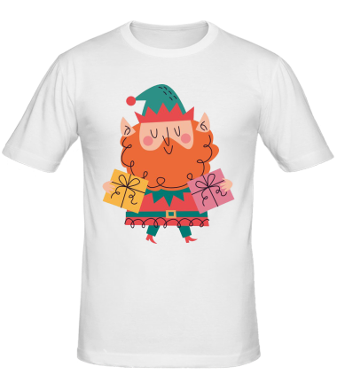 Мужская футболка помощник санты