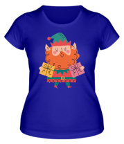 Женская футболка помощник санты фото