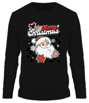 Мужская футболка длинный рукав merry christmas фото