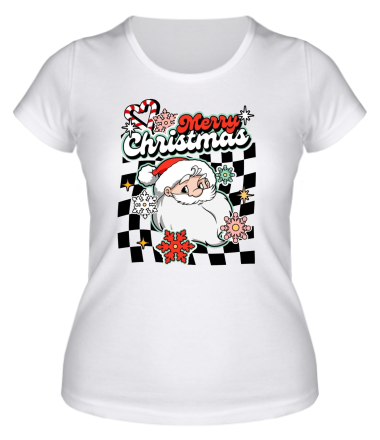 Женская футболка merry christmas