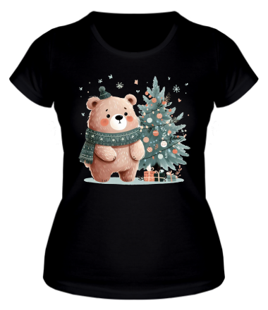 Женская футболка медвежонок