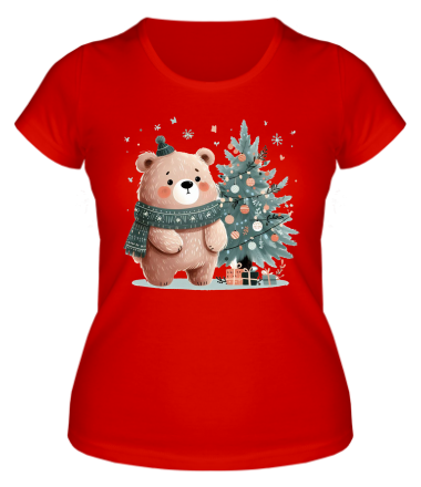 Женская футболка медвежонок
