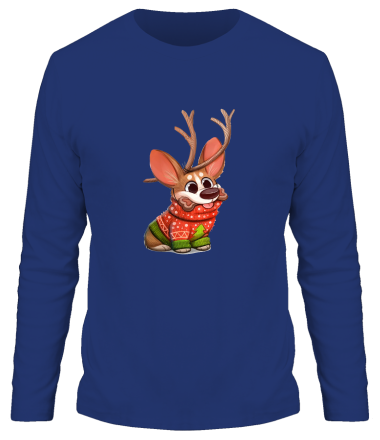 Мужская футболка длинный рукав корги