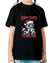 Детская футболка sorry santa  i ve been feral фото