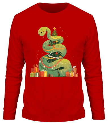 Мужская футболка длинный рукав год змеи 