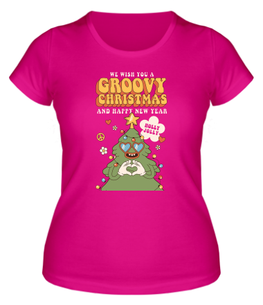 Женская футболка groovy christmas