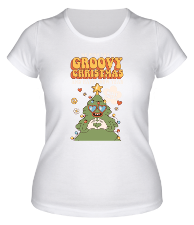 Женская футболка groovy christmas