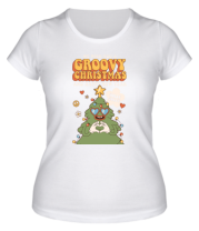 Женская футболка groovy christmas фото