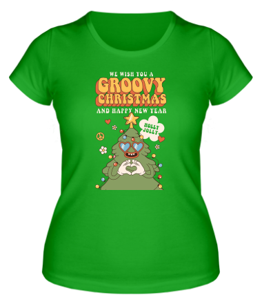 Женская футболка groovy christmas