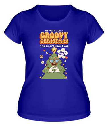 Женская футболка groovy christmas