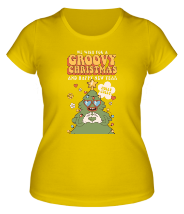 Женская футболка groovy christmas