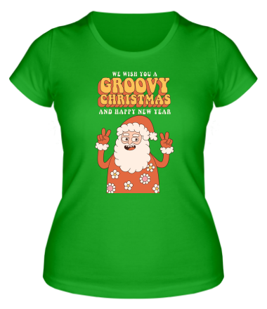 Женская футболка groovy christmas