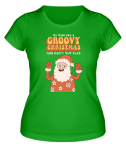 Женская футболка groovy christmas фото