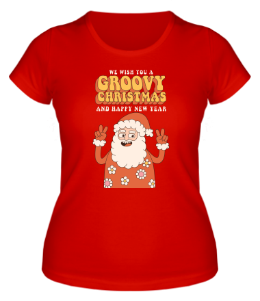 Женская футболка groovy christmas