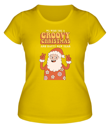 Женская футболка groovy christmas
