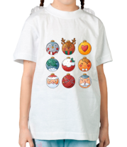 Детская футболка новогодние шары фото