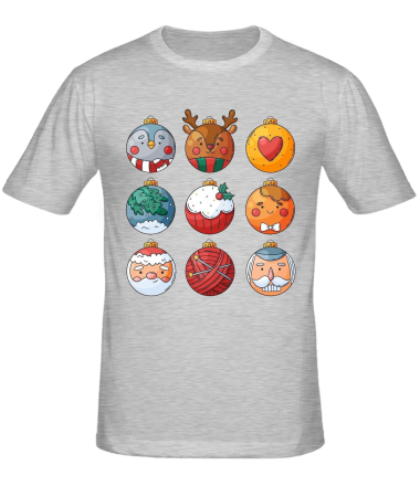 Мужская футболка новогодние шары