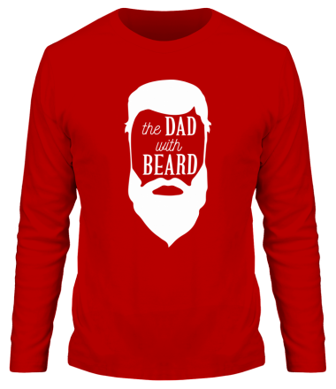 Мужская футболка длинный рукав The Dad with beard
